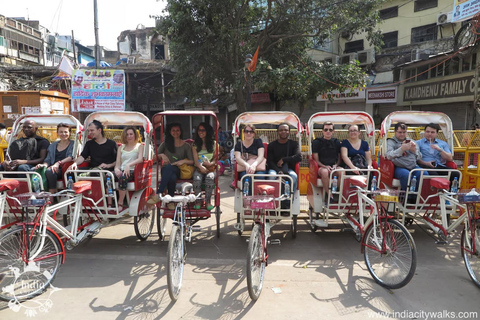 Delhi: Private Old Delhi Heritage Walk & Rickshaw Ride Tour Delhi: Private Tour with Car, Driver, Guide & Rickshaw Ride