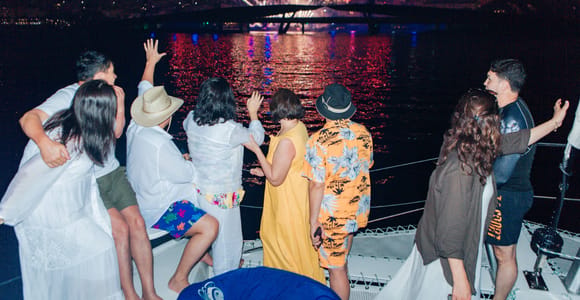 Phu Quoc: Catamaran Sunset Dinner Cruise with Fireworks