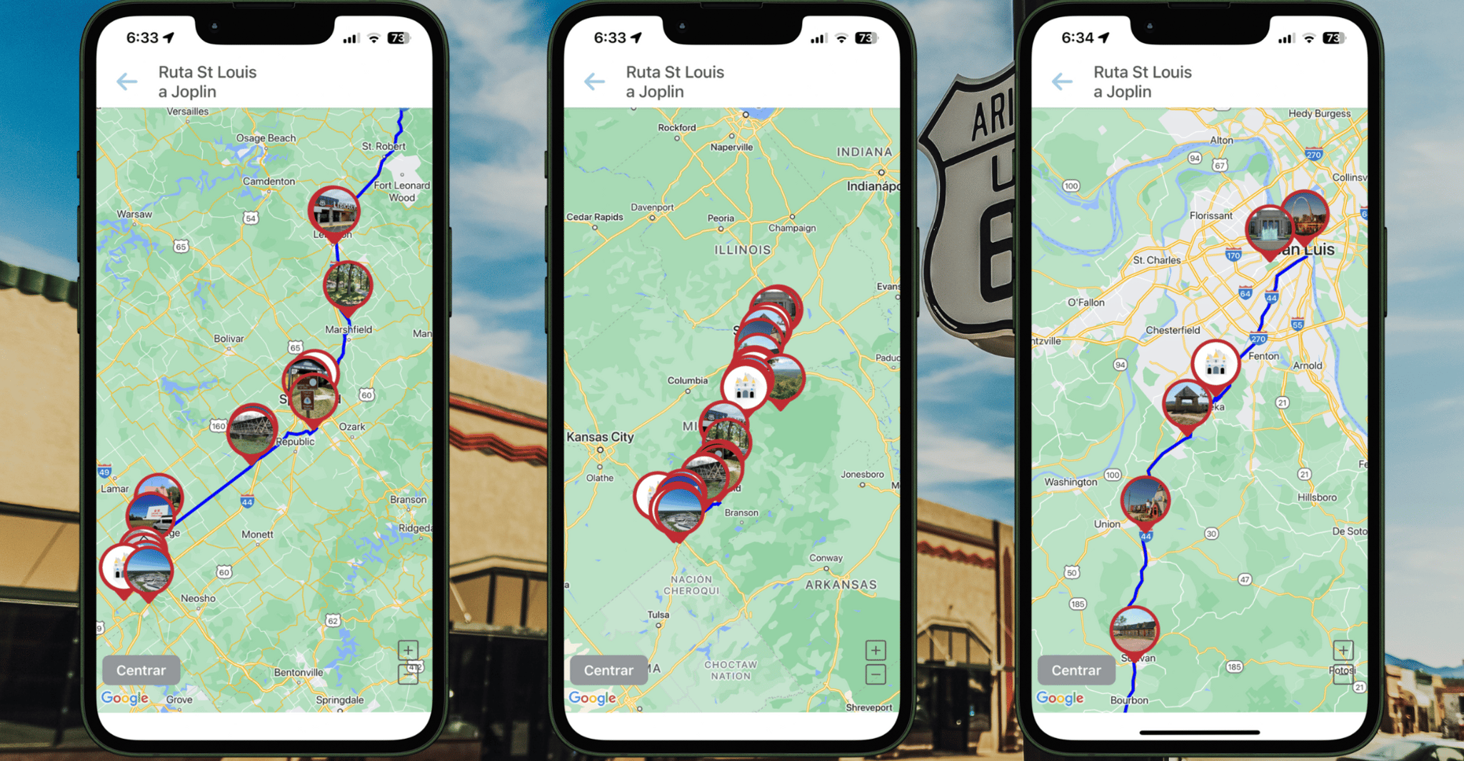 App per auto-guida 66 Road St. Louis a Joplin - Housity