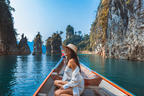 Khao Sok: Private Longtail Boat Tour at Cheow Lan LakeOption 2: 4-Hour Tour with Hotel Pickup and Drop-Off