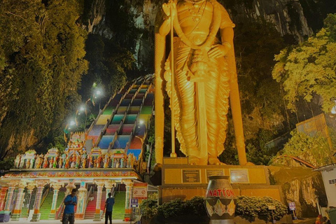 From Kuala Lumpur: Batu Caves Night Tour + Indian Set Dinner