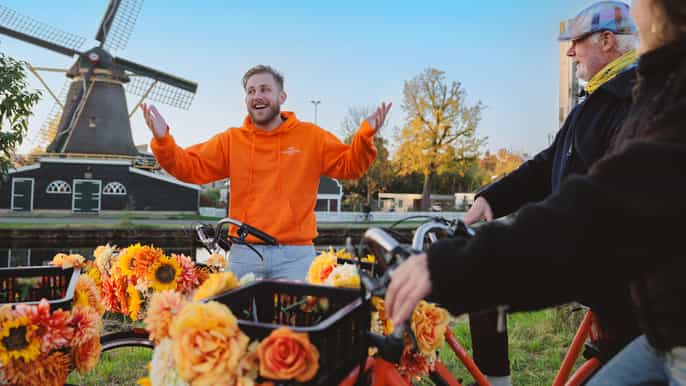 Amsterdam: Queso, molino de viento y excursión en bicicleta por el campo