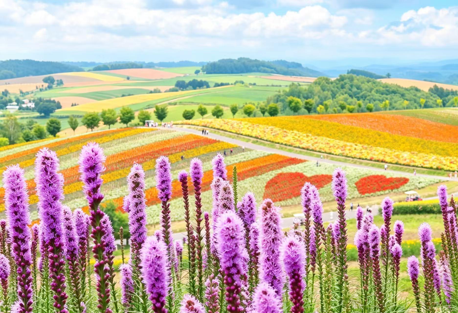 Ab Sapporo: Blumenfarmen in Furano, Blauer Teich & Melonen-Option