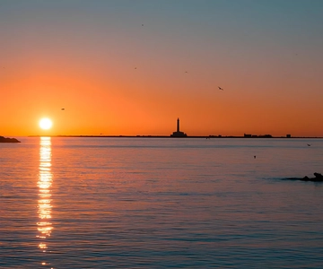 Sunset at the Island of S.Andrea Gallipoli - With aperitif
