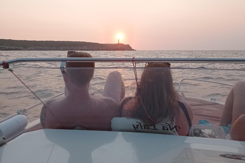 Ibiza: "sunset" tour from the sea in a private boat