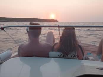 Ibiza: "sunset" tour from the sea in a private boat