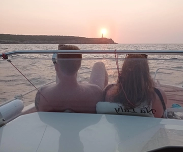 Ibiza: "sunset" tour from the sea in a private boat