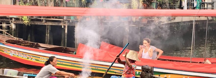 Bangkok : visite en petit groupe des canaux en bateau à longue queue