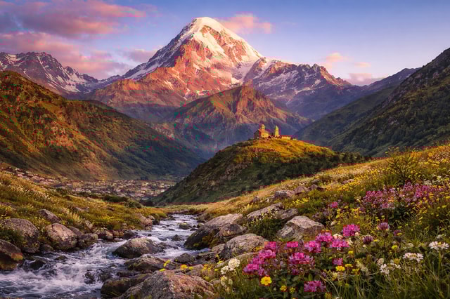 Vanuit Tbilisi: Kazbegi, Gudauri & Gergeti Groepsdagtocht