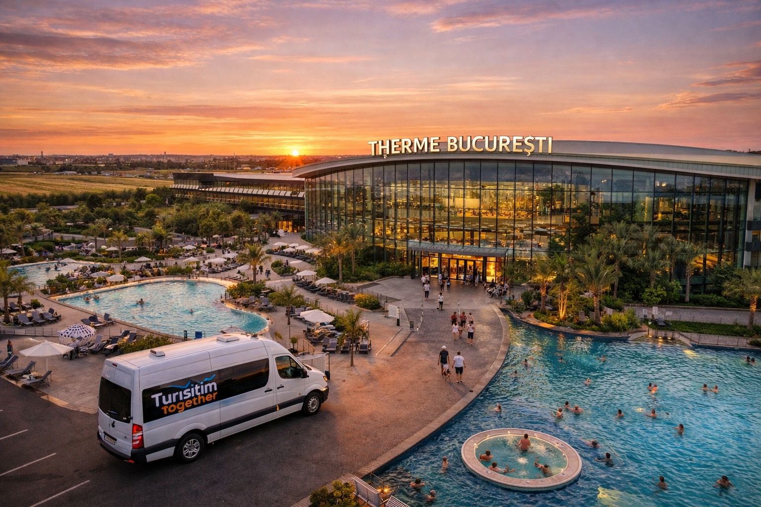 Bukarest: Therme (Transfer + 4,5 Stunden TICKET Galaxy+Palm)