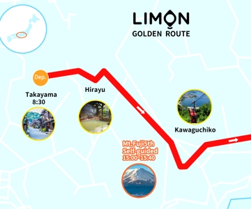 片道バス：高山から富士山5合目経由で東京へ