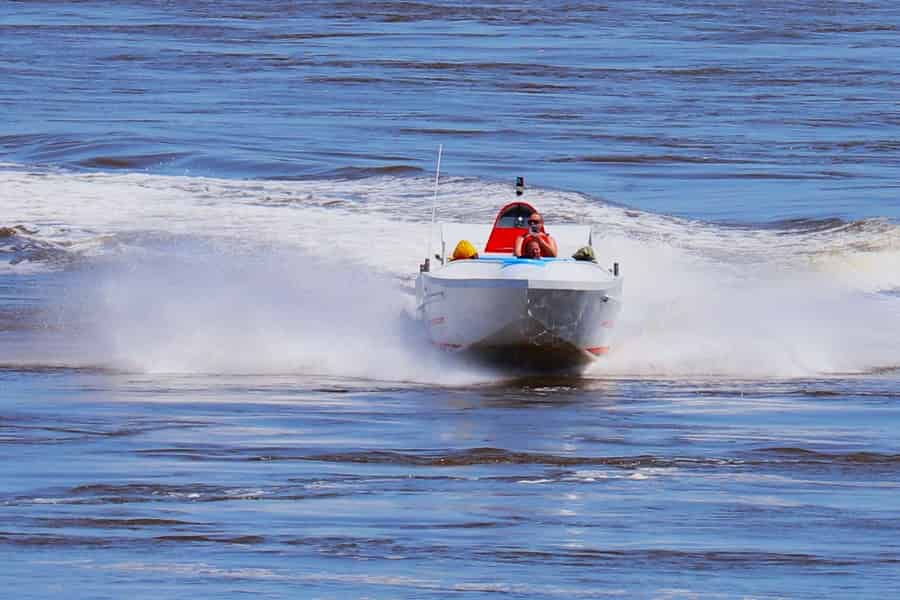 Saint John: Aufregende Jetboot-Fahrt durch die Reversing Falls Rapids. Foto: GetYourGuide Saint John: Aufregende Jetboot-Fahrt durch die Reversing Falls Rapids. Foto: GetYourGuide