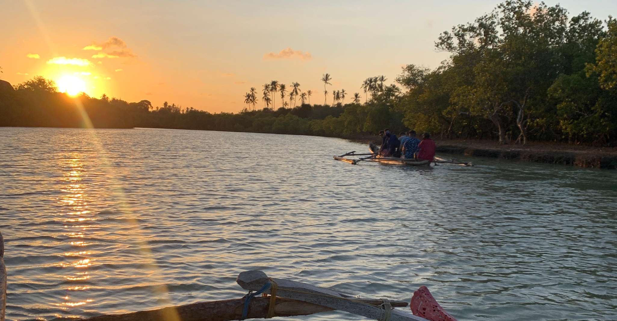 Diani, Sunset Canoe Tour langs de rivier met mangroves - Housity