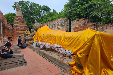 Pattaya : Excursion d&#039;une journée à Ayutthaya avec visite privée à bord d&#039;une longue queue