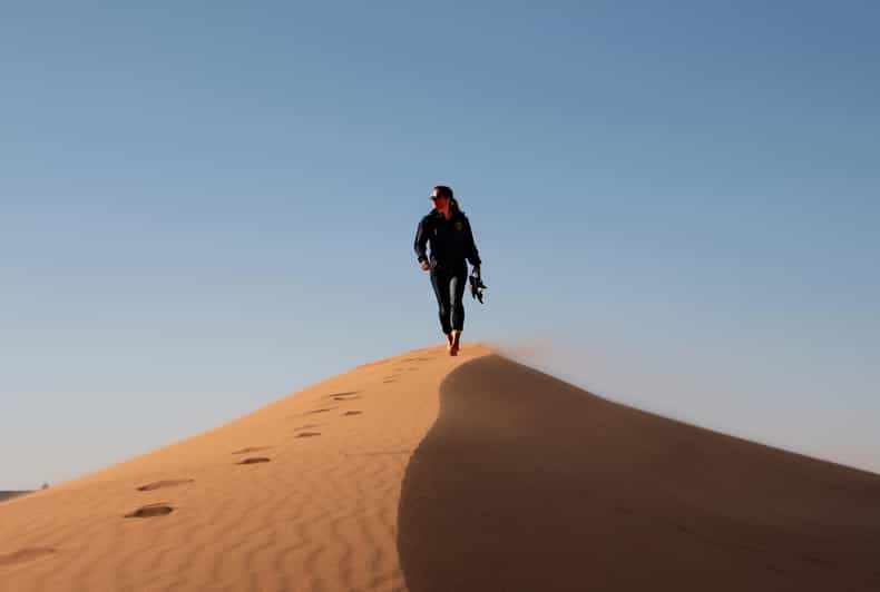Merzouga : randonnée à pied au coucher du soleil dans les dunes de l’erg Chebbi - trekking