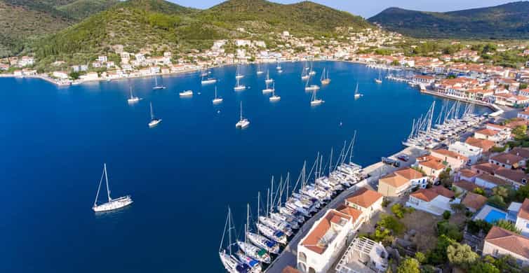 Day cruise from Skala to Ithaca with swim stops and free time