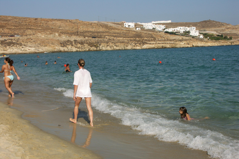 Mykonos: Paradise Beach Cruise Ship Transfer with Sunbeds
