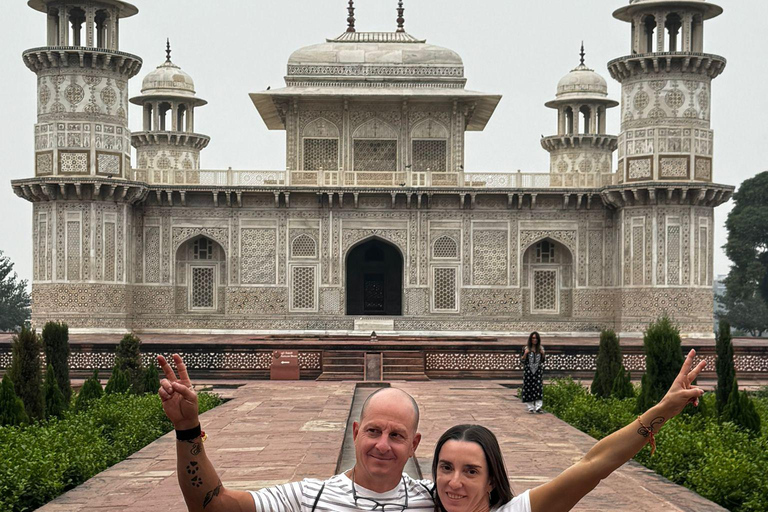 Agra: Evening Sunset View of Taj Mahal at Mehtab Bagh Sunset View of Taj Mahal & Baby Taj Tour with AC Car & Guide