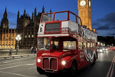 London: Vintage Open-Top Bus Night Tour with Live Guide Sunset Tour: Vintage Open-Top Bus with Live Guide