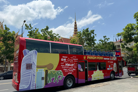 Phnom Penh: Hop-On Hop-Off Bus Ticket and Mekong Cruise Phnom Penh: Hop-On Hop-Off Bus Free Cruise Ticket-2 Day Pass
