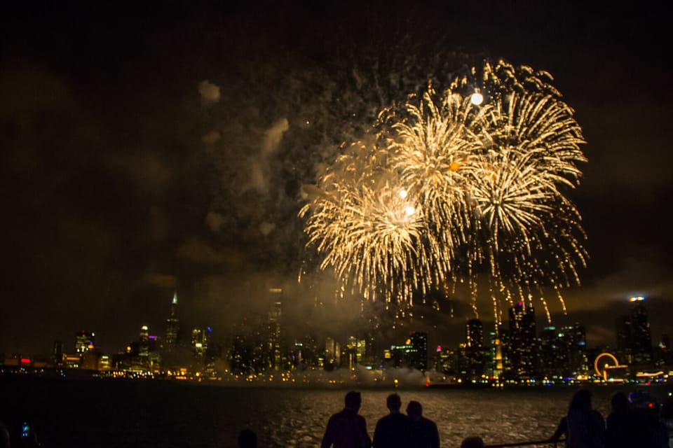 Chicago crucero de fuegos artificiales con opciones de observación del