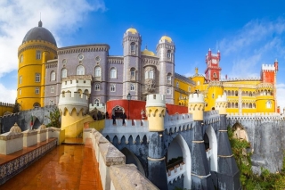 From Lisbon Sintra, Regaleira, Pena Palace, and Cascais Tour