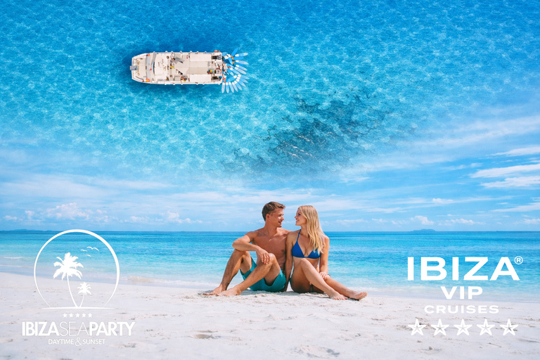 Ibiza: Formentera VIP Boat Paella, BBQ, OpenBar, DJ & Sunset BASIC TICKET with 5h Open Bar & Breakfast