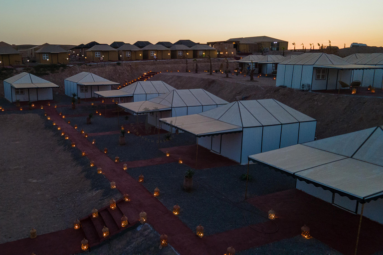 Marrakech: Overnight in Agafay Desert with Dinner & Campfire From Marrakech: Agafay Overnight with Dinner, Fire & Music