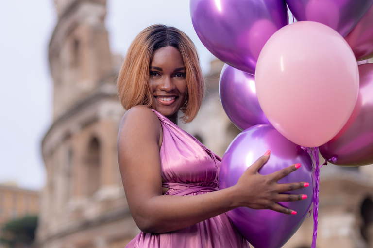 Flying dress photoshoot