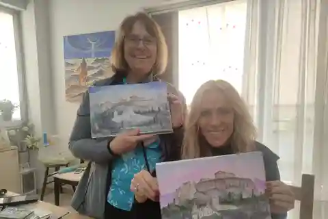 workshop de pintura da acrópole/paisagem com um artista local