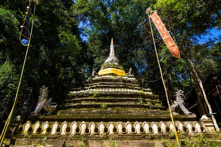 Early morning Doi Suthep with monk chanting and alms