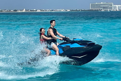 Cancún: Jet Ski Adventure with Optional Board & Tube Ride Cancún: Jet Ski Experience in Lagoon & Caribbean Sea
