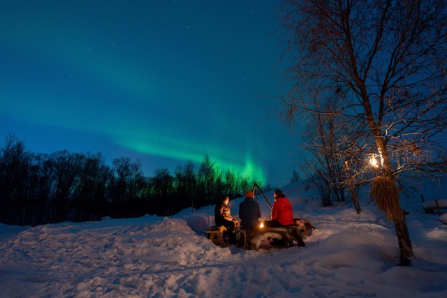 Visit Chasing the dancing aurora in our winter camp in Harstad in Harstad
