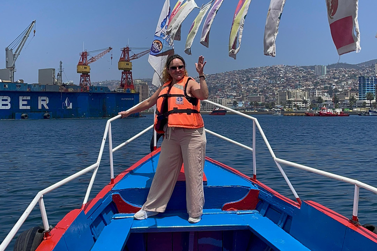 Santiago: Valparaíso + Boat + Viña del Mar + Tasting at Boutique Winery Santiago: Valparaíso + Boat + Viña del Mar + Tasting at Viña Boutique