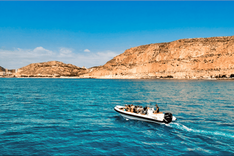Speedboat ride around Alicante Bay with a stop for swimming Speedboat ride in Alicante Bay with a swim stop