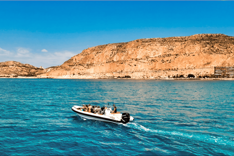 Speedboat ride around Alicante Bay with a stop for swimming Speedboat ride in Alicante Bay with a swim stop