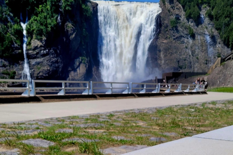 Breakfast at a French bakery and Montmorency Falls 3 hours