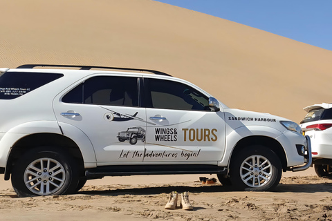 Small group Walvis Bay Lagoon tour with dunes & Swakopmund