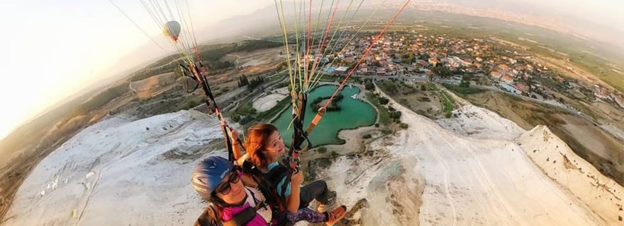 Pamukkale : excursion en parapente avec vues panoramiques et transfert à l'hôtel