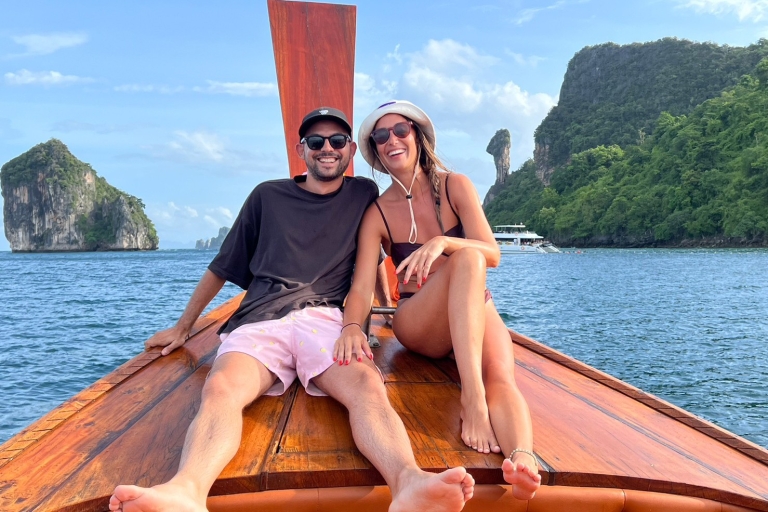 Krabi: Private Luxury Long Tail Boat to the 4 Islands Afternoon Sunset Tour