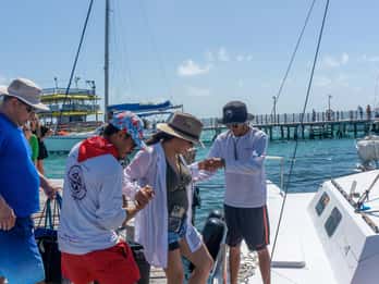 Tour in catamarano di Isla Mujeres con snorkeling e open bar