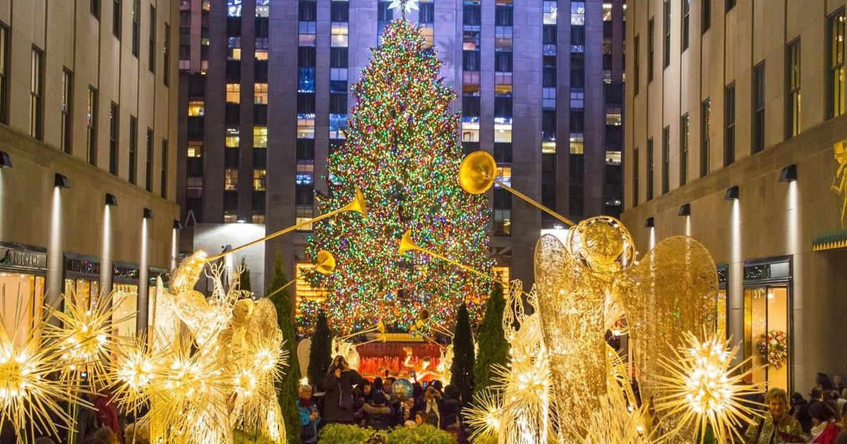 NYC Nyitott tetejű busszal Holiday Lights Night Tour GetYourGuide