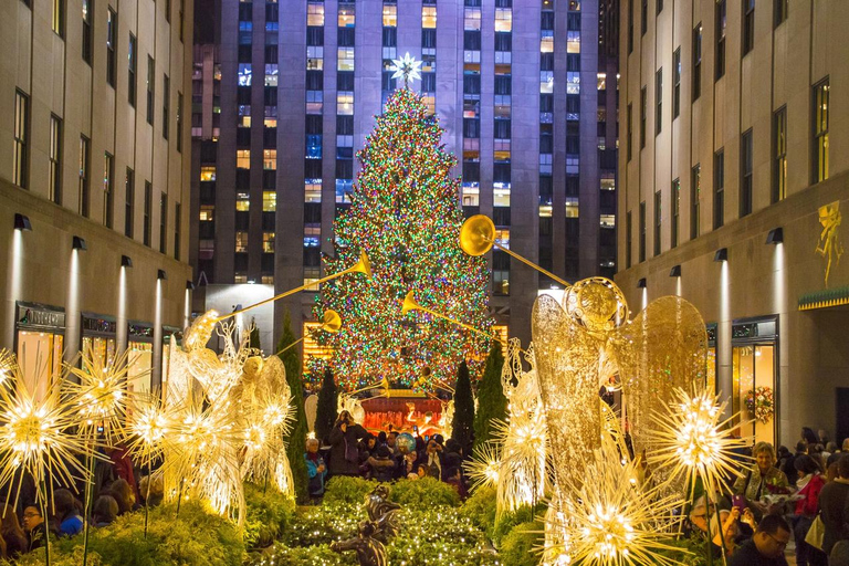 NYC: Guided Holiday Lights Night Tour by Open-top Bus