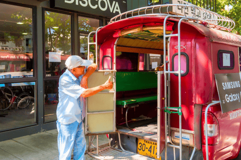 Chiang Mai Wat U Mong, Baan Kang Wat i jedzenie w wykonaniu Songtaew Trio