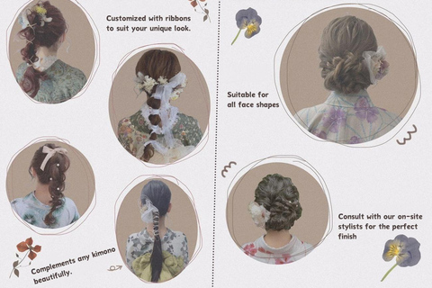 Kyoto: Gion Kiyomizudera Kimono Yukata Hairstyle& Photoshoot Kyoto Photo Session ONLY (1-Hour)