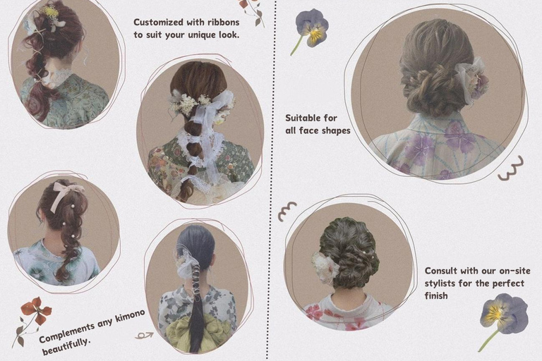 Kyoto: Gion Kiyomizudera Kimono Yukata Hairstyle& Photoshoot Kyoto Photo Session ONLY (1-Hour)