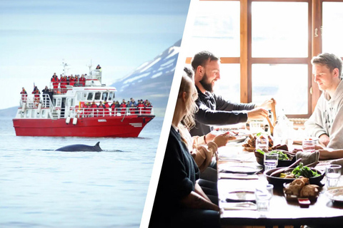 Akureyri: Food Walk and Whale Watching Tour