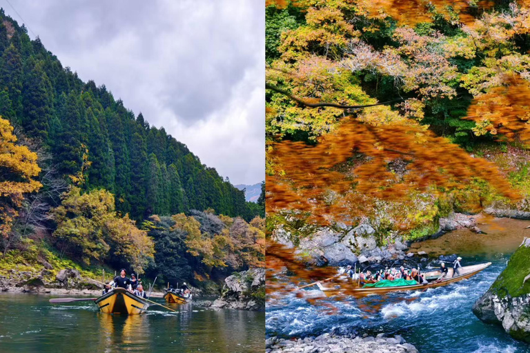 Tenryu-ji & Jojakko-ji, Hozugawa Gorge Trolley & Boat Drift From Osaka