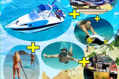 Mandelieu: Tam gün tekne jet-ski kürek altı scooter...