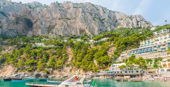From Sorrento: Capri Boat Cruise with Drinks & Pickup